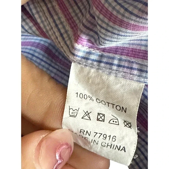 English Laundry Men's Long Sleeve Button Down Plaid Shirt Size 15.5 - Picture 13 of 13